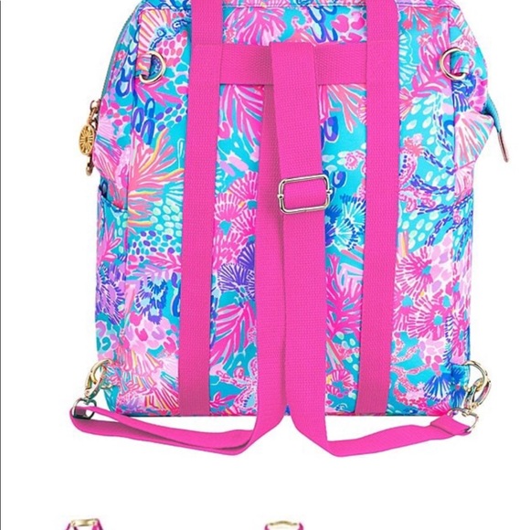 NWT/ NIP Lilly Pulitzer Multi Splendor in the Sand picnic Backpack Cooler - Picture 2 of 5